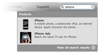 Apple.com search